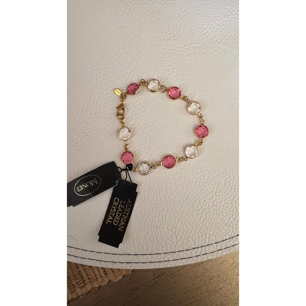Vintage Monet Bracelet with Austrian Leaded Crystal